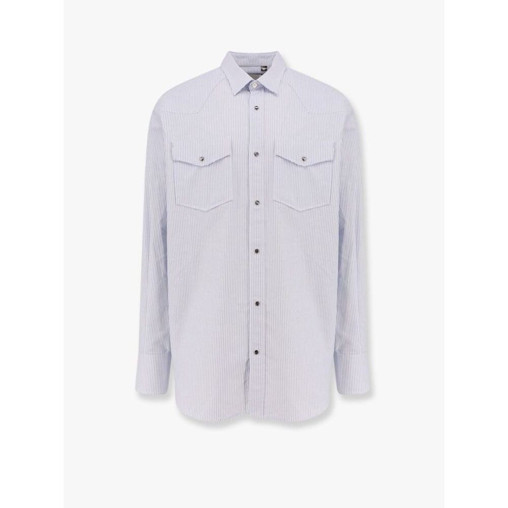 Amaranto Men Cotton Striped Shirt